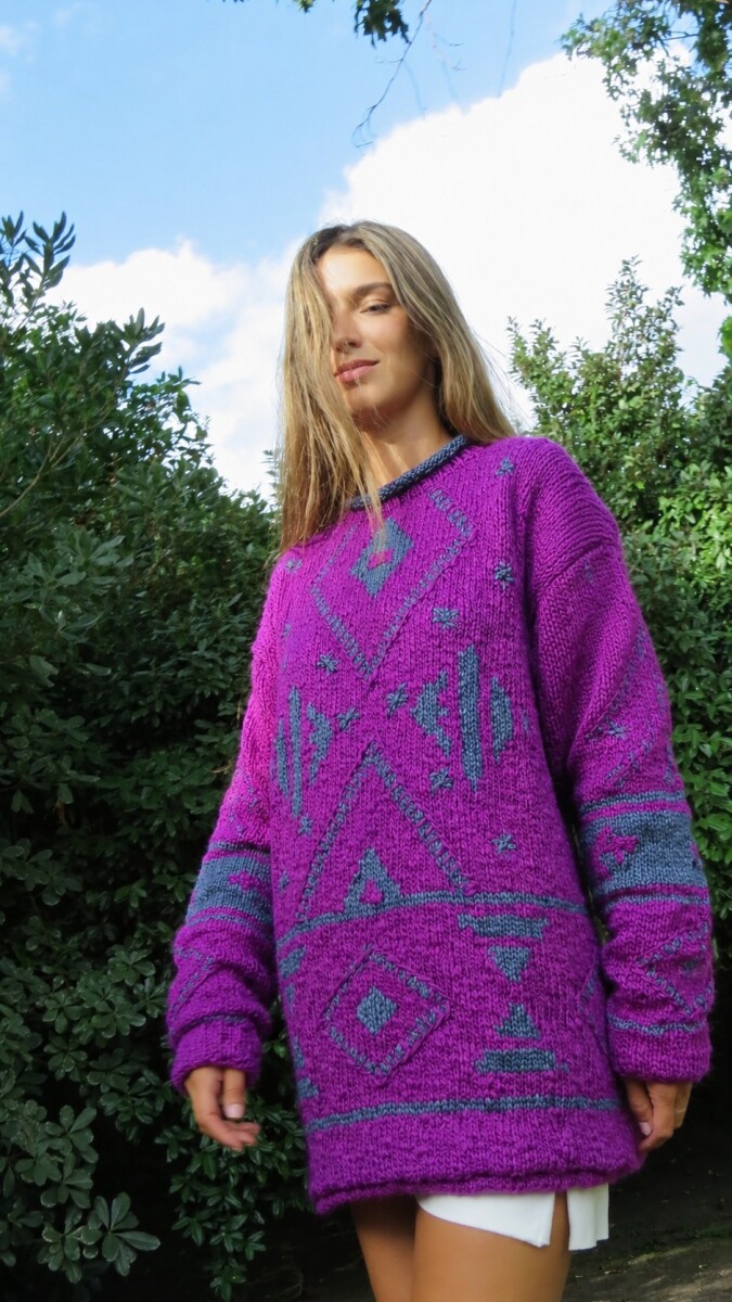 Sweater Gitano Lana - Base Morada 