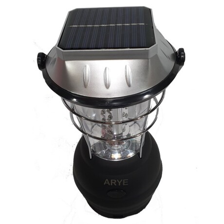 Farol LED Recargable Solar 12V/220V y Dínamo Arye Negro