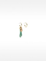 Aros Asimétricos Con Piedra multicolor