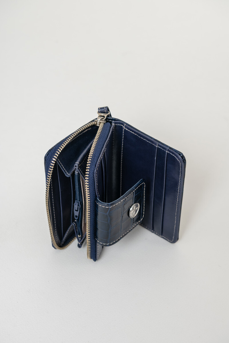 Billetera rocco Azul crocco