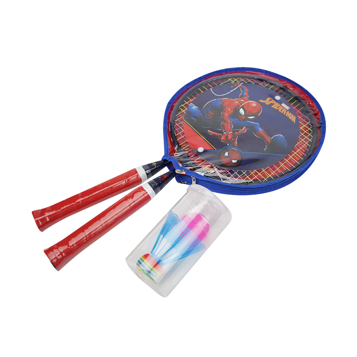 Pack x 2 Raquetas de Bádminton Spiderman 44 cm 