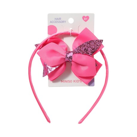 Set moño y vincha fucsia