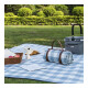 Manta De Picnic Playa Con Correa Cuero Pu 2x2 Metros Amarillo