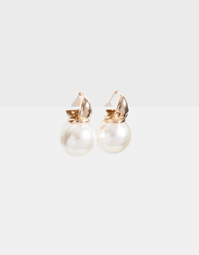 Aros Argollas Perla Argollas Con Perlas - Dorado
