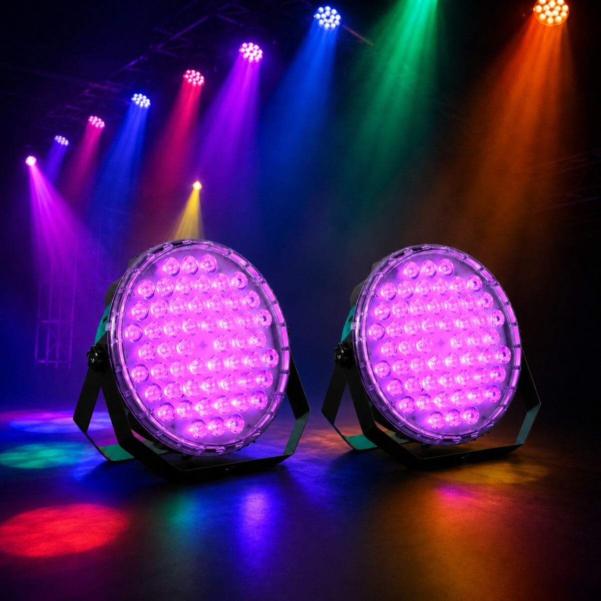 Tacho Led Big Dipper Lpc018 54x1w Rgb 3 En 1 Dmx 2 Unidades 