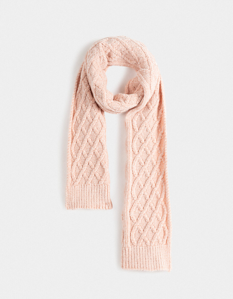 Bufanda Infantil Trenzada Rosa 