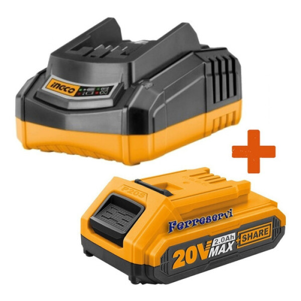 KIT CARGADOR + BATERIA 2AH P20S INGCO KIT CARGADOR + BATERIA 2AH P20S INGCO