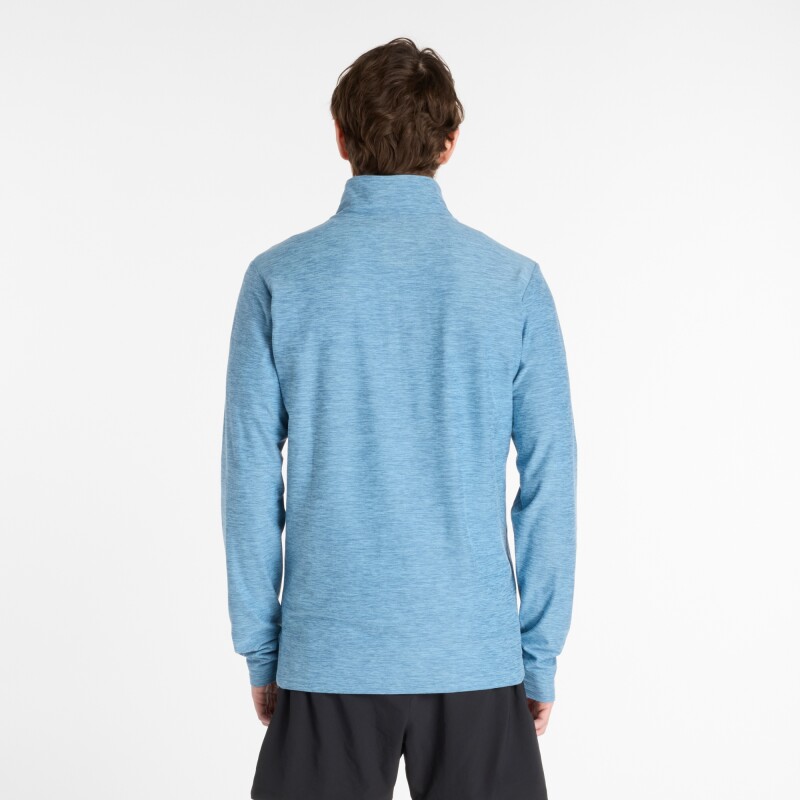 Buzo New Balance de Hombre - Space Dye 1/4 Zip - MT41915SHN BLUE
