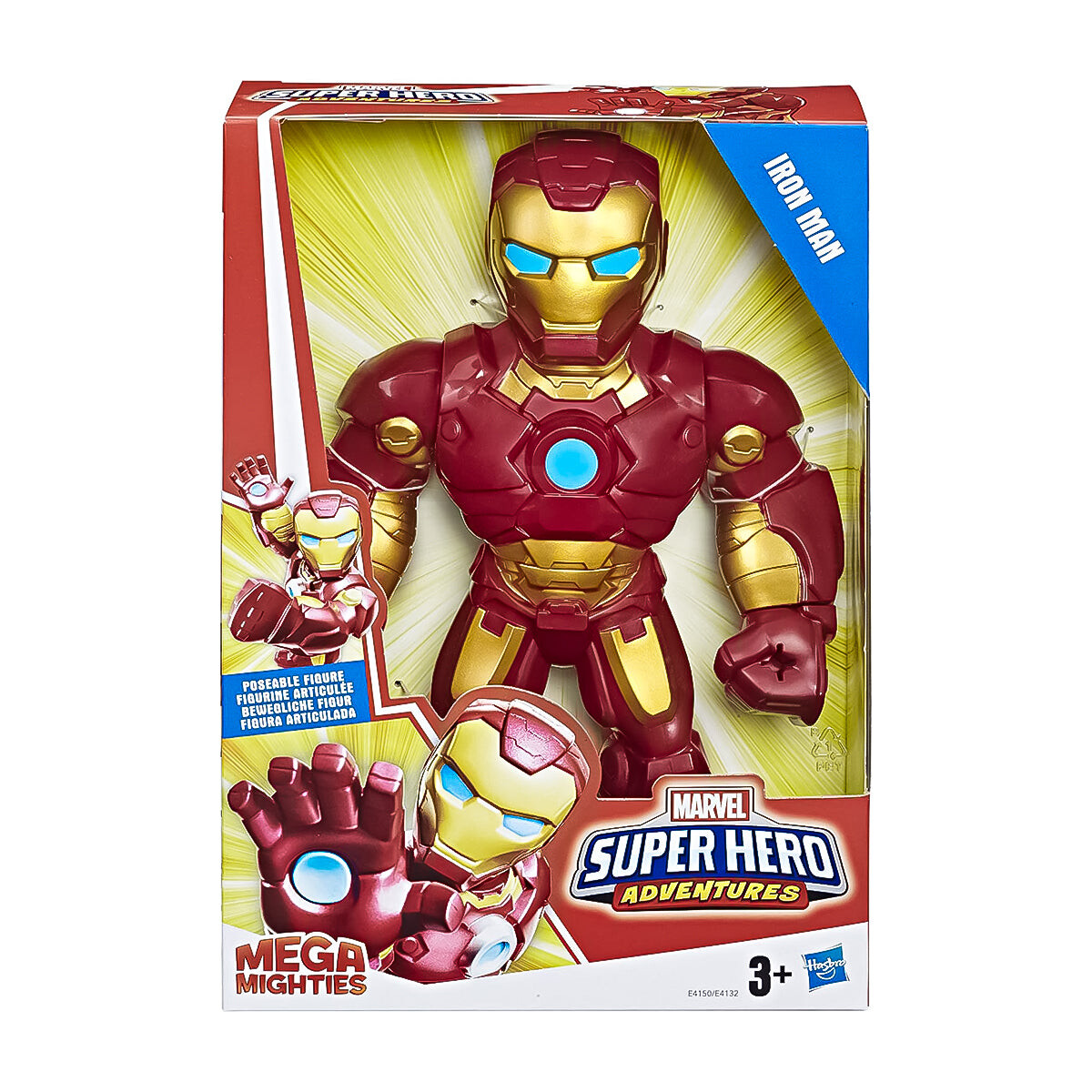 Figura Marvel Mega Iron Man Pantera Negra Hasbro 25cm 