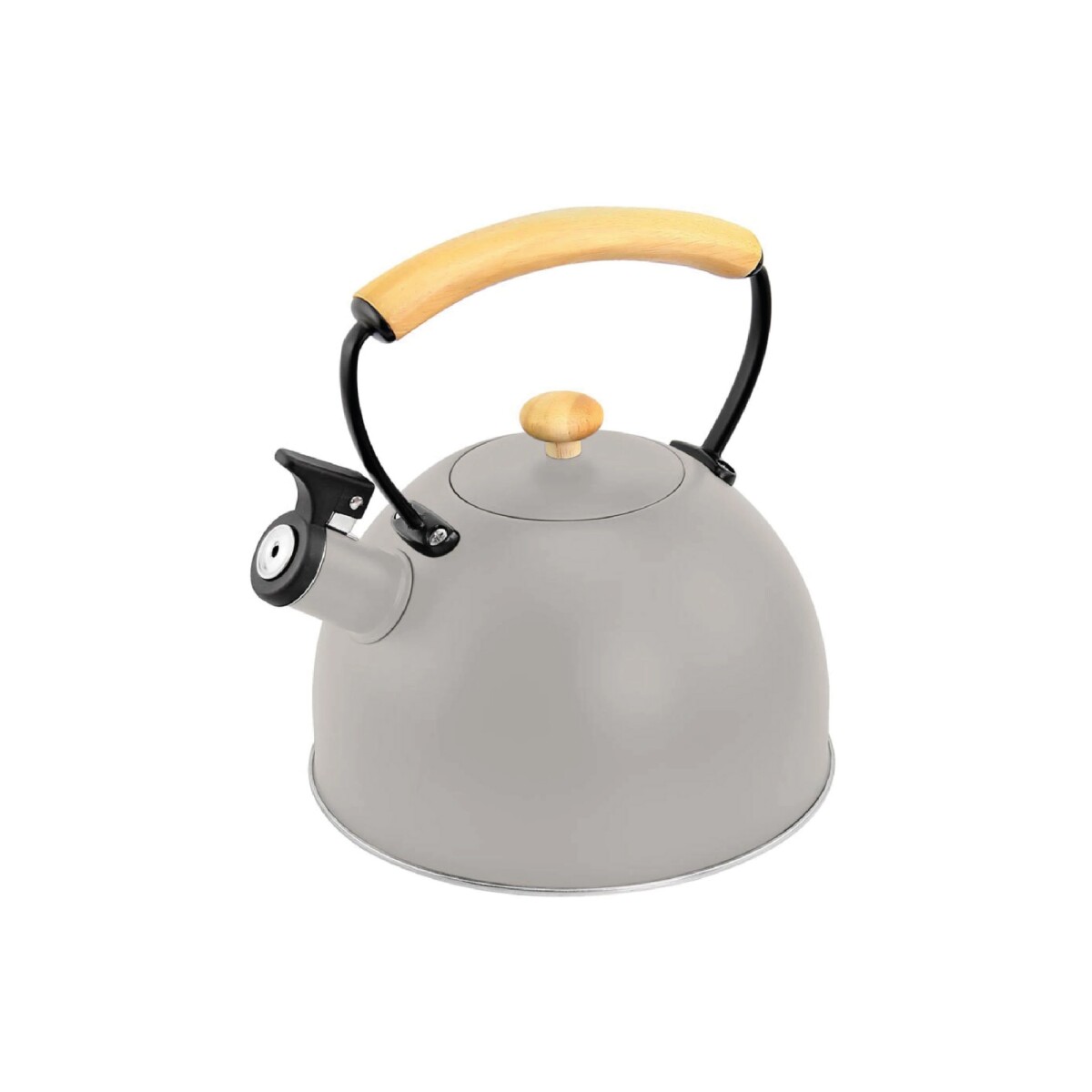 CALDERA 2.5L SILBADOR FONDO DOBLE MANGO MADERA LISSY GRIS 