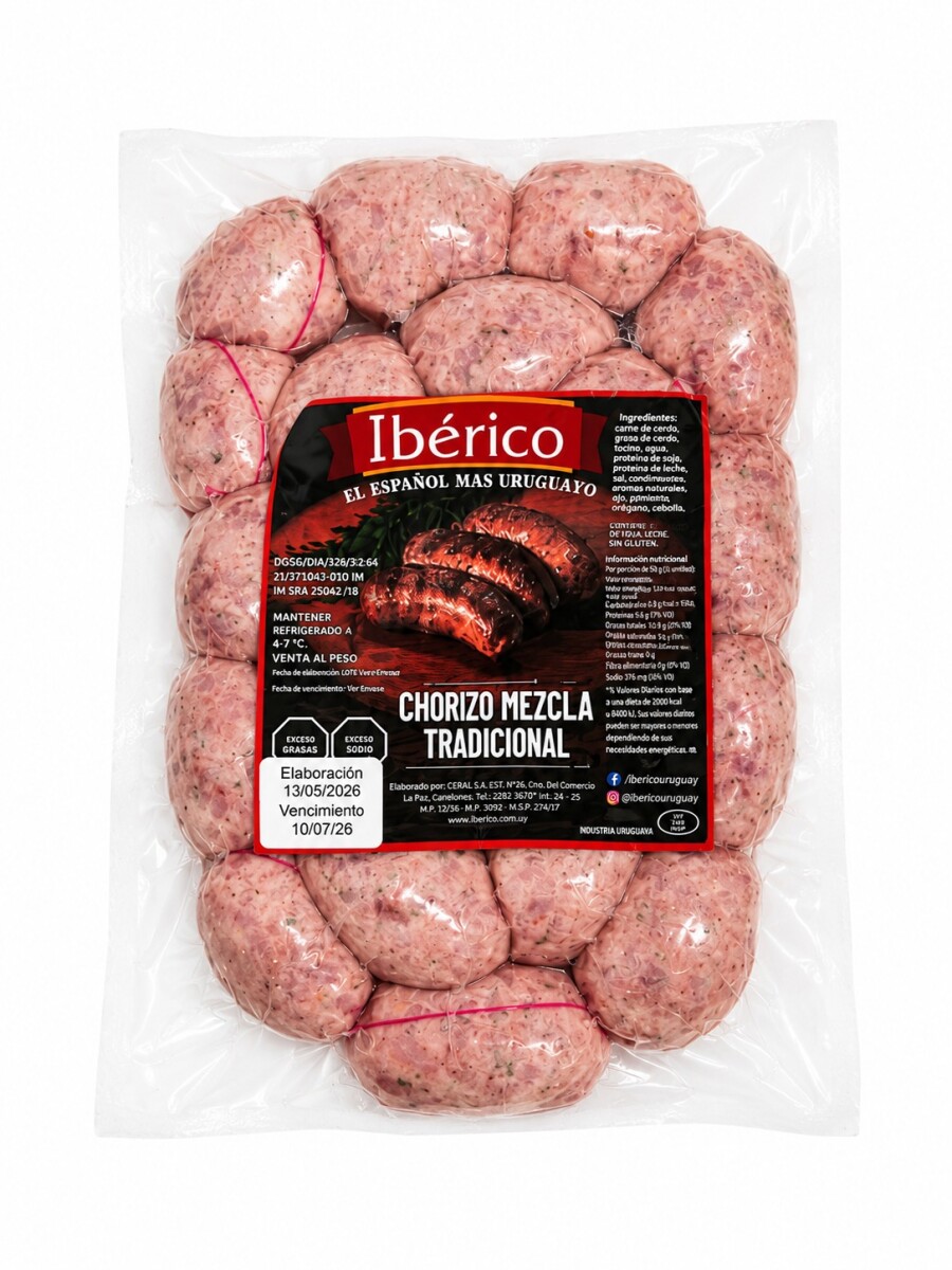 Chorizo Criollo tradicional envasado crudo 