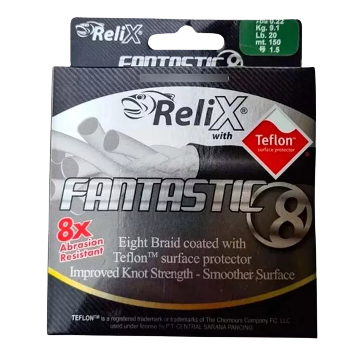 Multifilamento Fantastic 8 150m 0.30 mm 40Lb - Relix VERDE OSCURO 