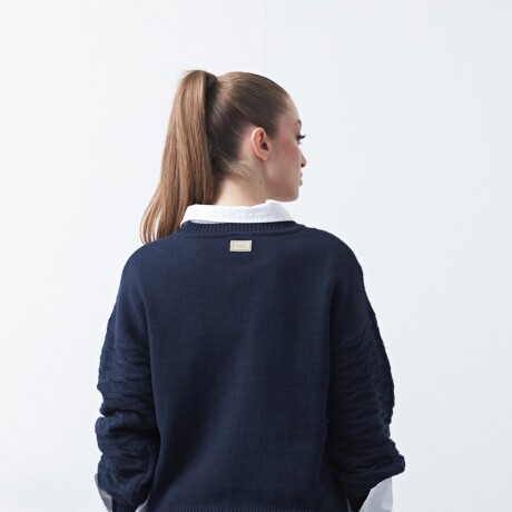 SWEATER DAMASO Azul Marino