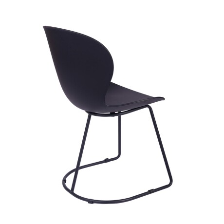 SILLA DE COMEDOR PP-Y-METAL NEGRO SOLEI