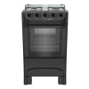 Estufa Mueller Fratello de 4 quemadores con encendido automático, color negro Estufa Mueller Fratello De 4 Quemadores Con Encendido Automático, Color Negro