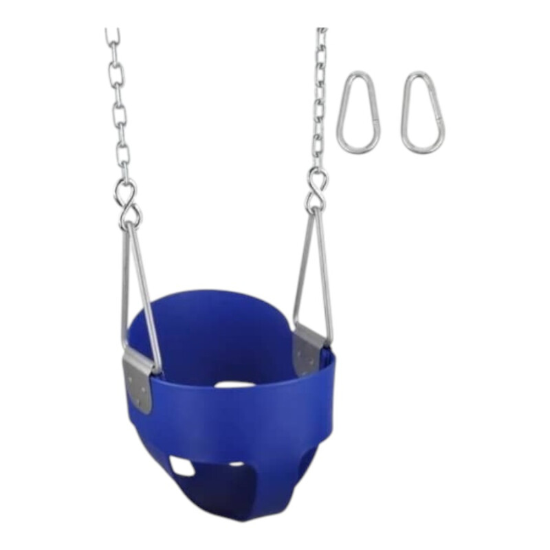 Hamaca bebé goma con cadena Galvanizada Azul
