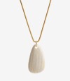 Collares Largos Piedra Dorado oro cepillado mate