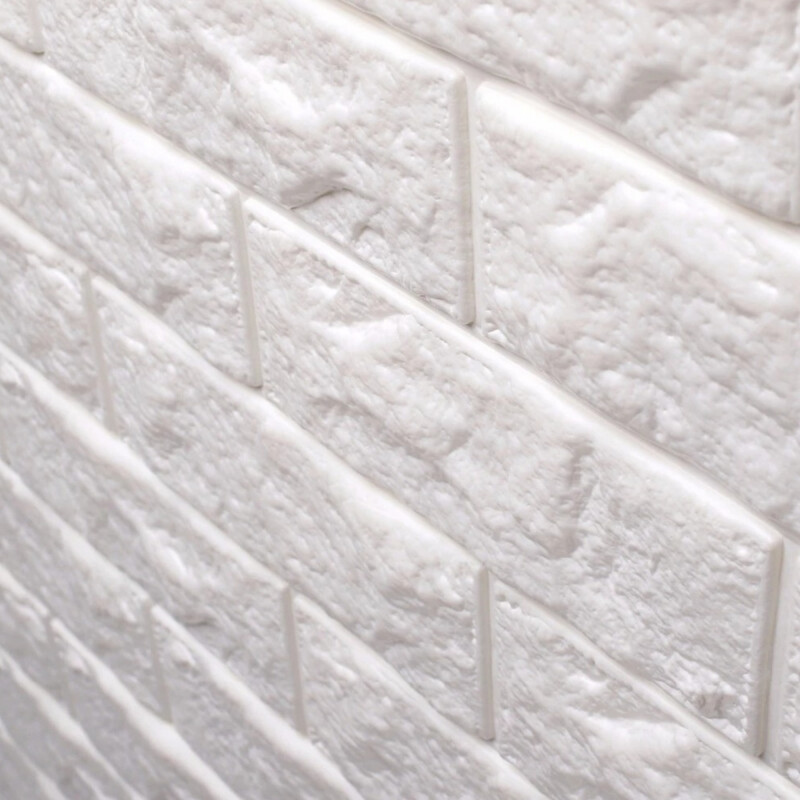 Pack X5 Placas Autoadhesivas Ladrillo Revestimiento Blanco