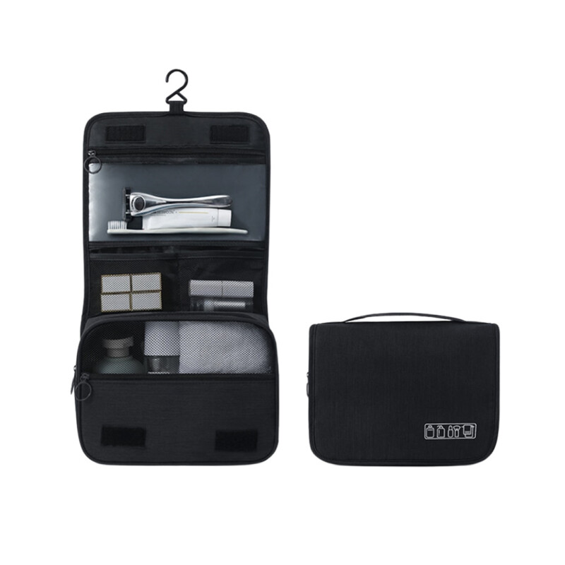 Estuche Cosméticos Viaje Colgante Baño Impermeable Organizar Color negro