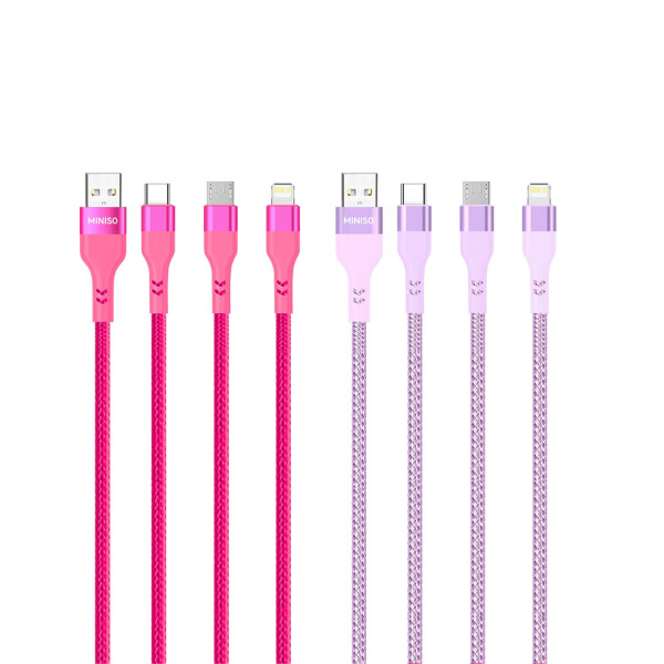 Cable rainbow 3 en 1 violeta