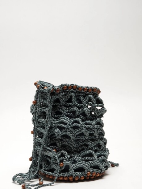 Moonlight beaded pouch GRIS