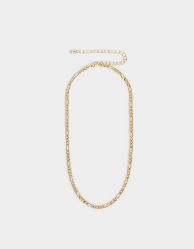 Collares Cortos Bañada en Oro Collar Corto De Cadena Bañado En Oro - Dorado