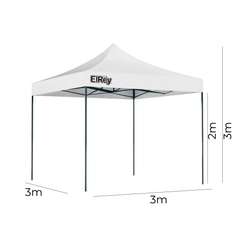 Gazebo 3x3mt Toldo Carpa Uv30 Impermeable Resistente Blanco