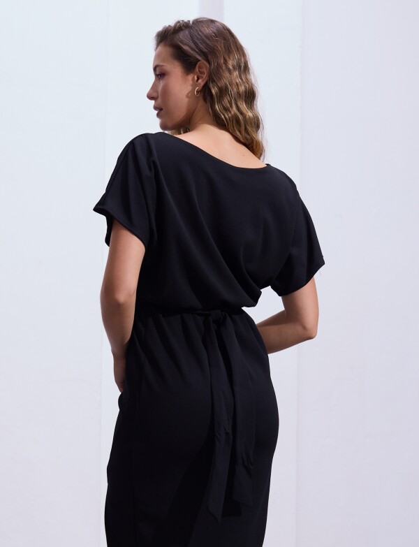 Vestido Noche Lazo NEGRO