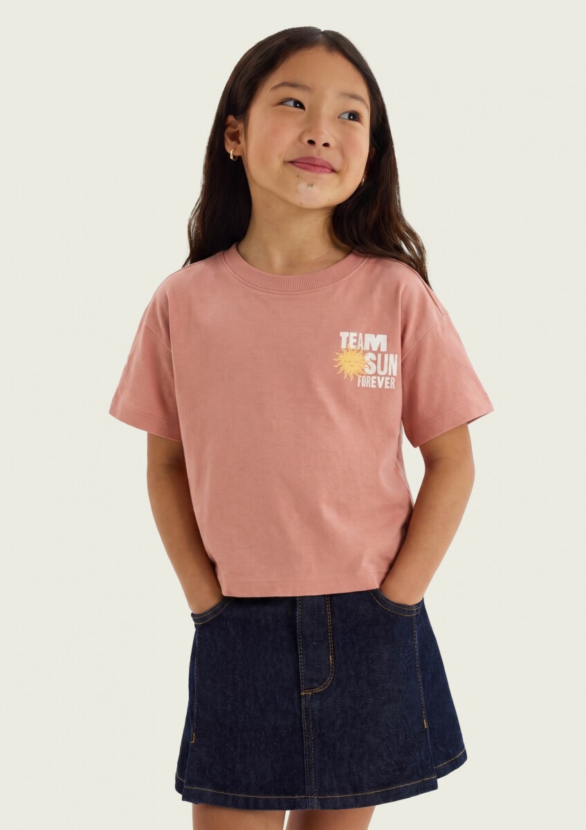 CAMISETA CON ESTAMPADO EN LA PARTE DELANTERA Y TRASERA - BLUSA MM FEM 