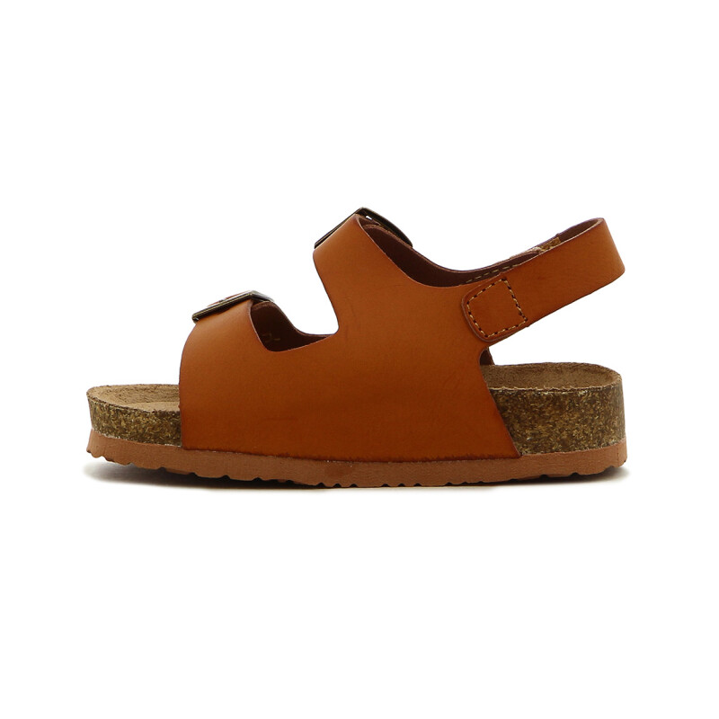 Angus Sandalia Niño Dos Tiras C/ Hebilla Y Pulsera Con Velcro Tan