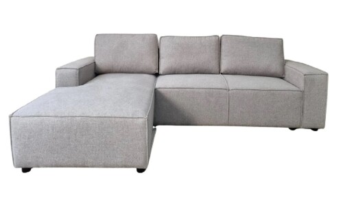 Sofa con Chaise Longue ALEX en Tela Gris