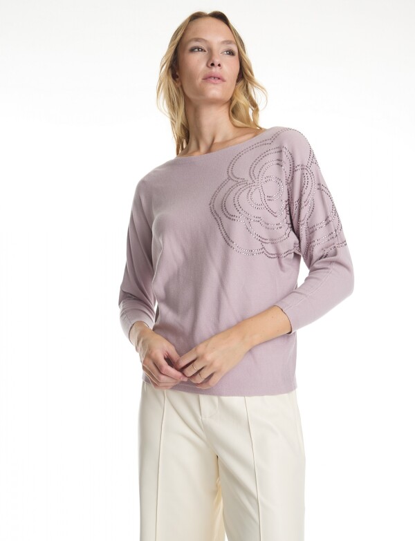 Buzo Dolman Brillos LILA