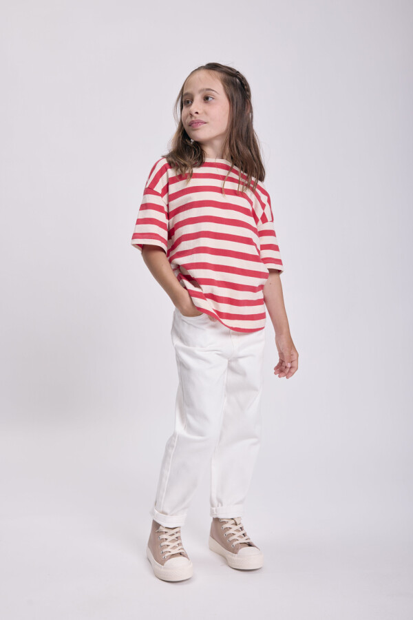 Pantalón jean slouchy Blanco