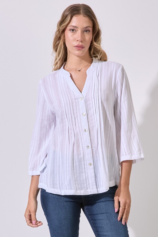 Blusa Algodon Bordado BLANCO