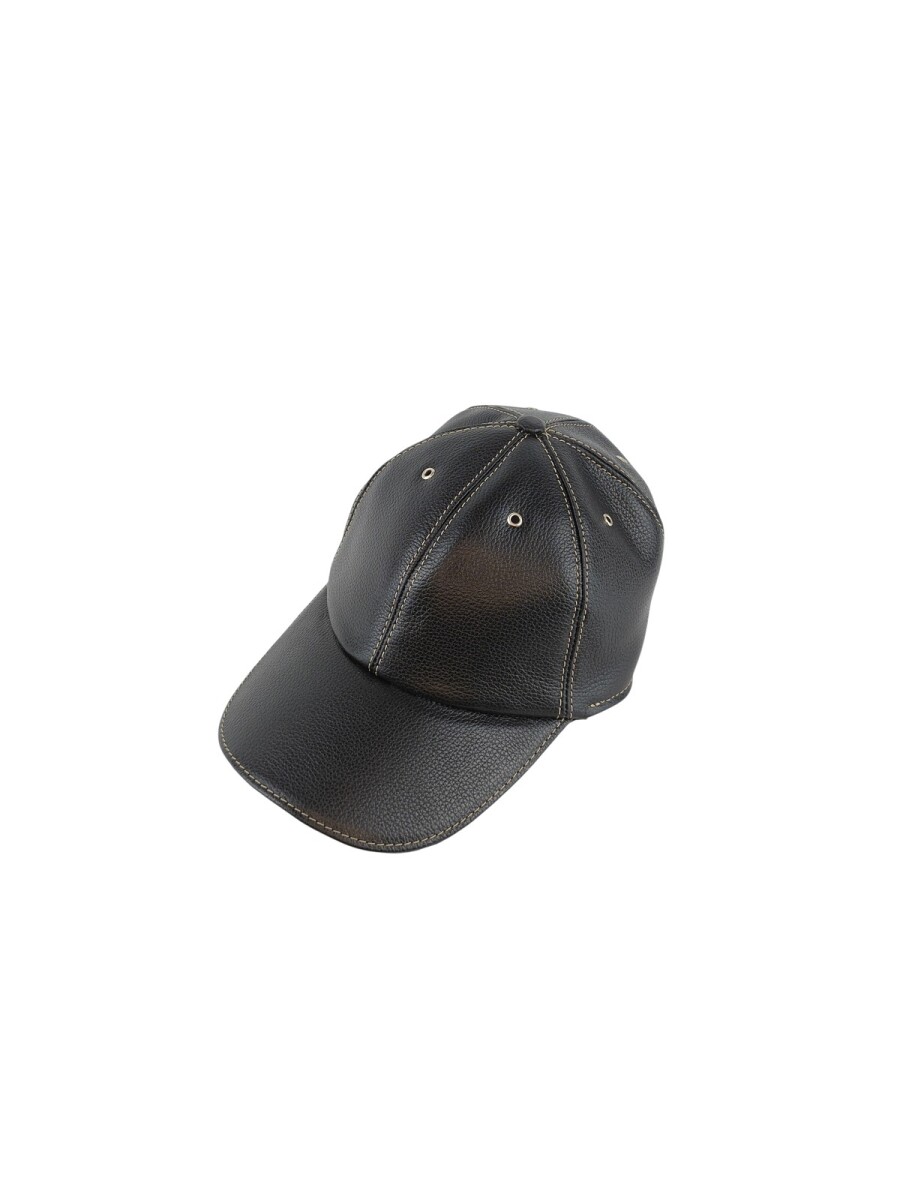 Gorra de cuero tipo beisbol - Negro 