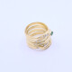 Anillo oro 18k serpiente con esmeralda y brillantes. Anillo oro 18k serpiente con esmeralda y brillantes.