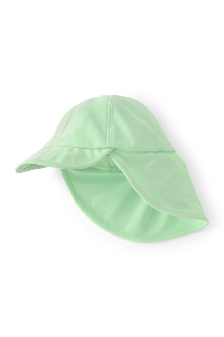 Gorra con visera y solapa, verde Sin color