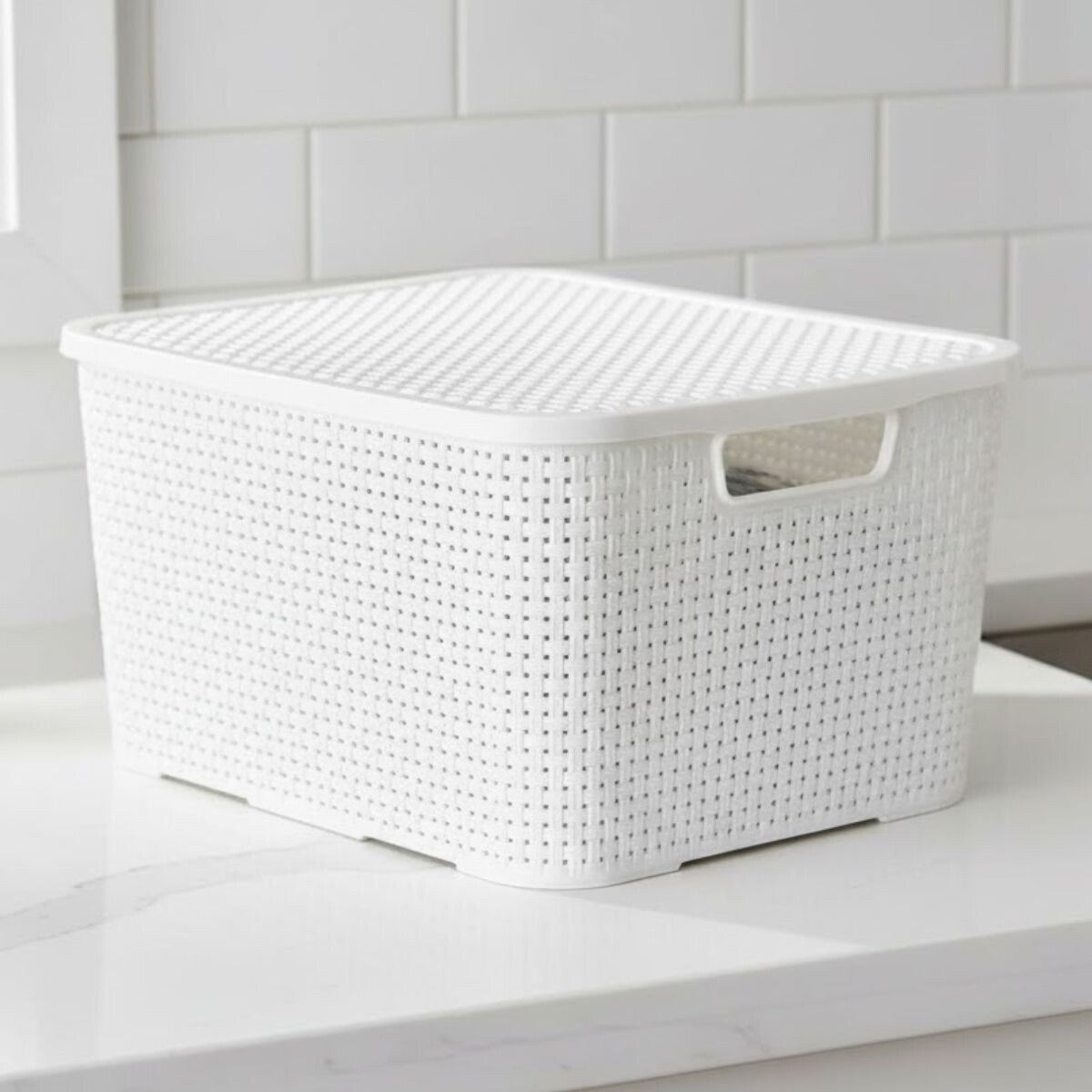 Caja ratán 20 lts - BLANCO 