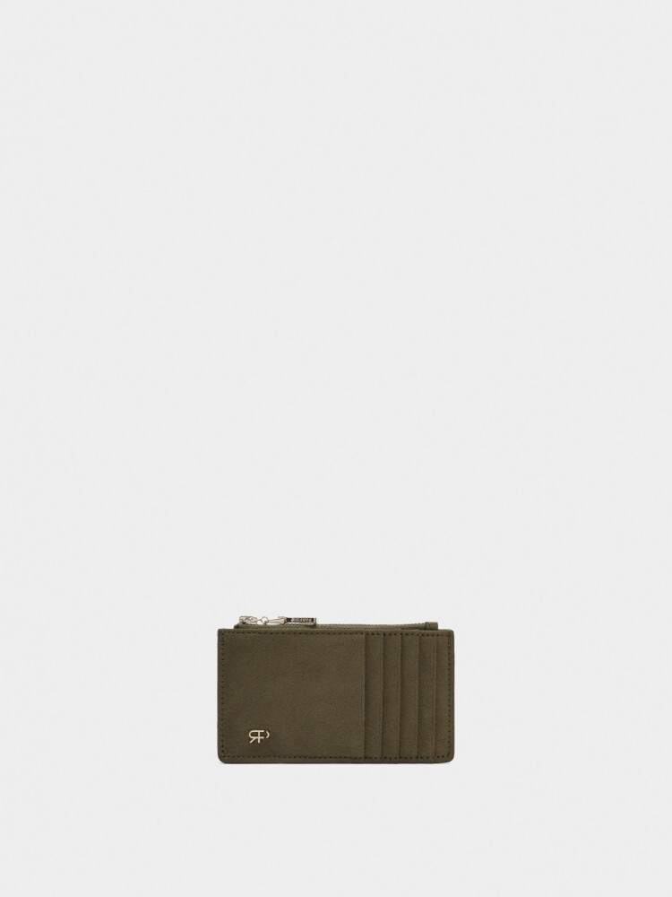 Cartera Básica Efecto Piel caqui