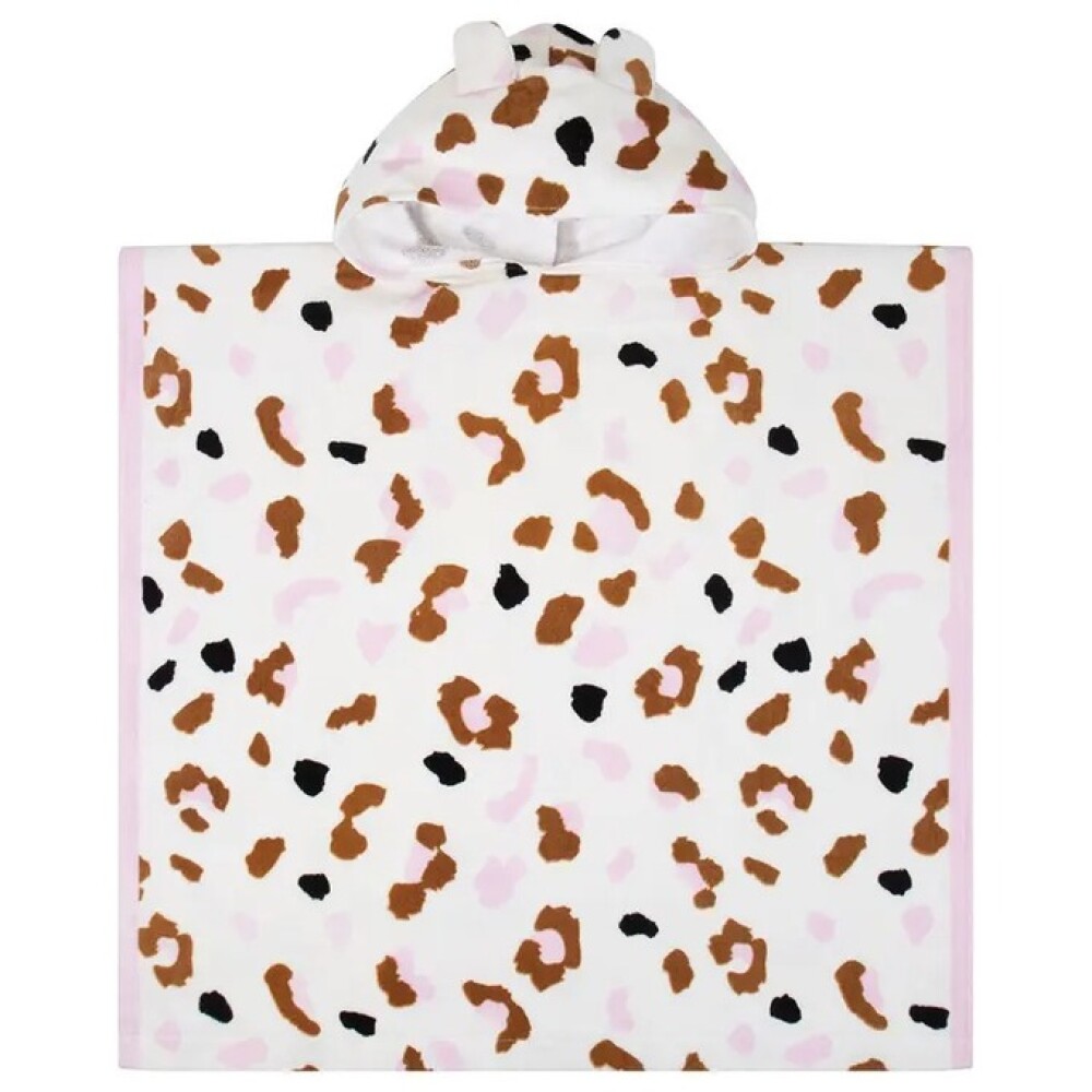 Toalla poncho swim essentials Leopardo