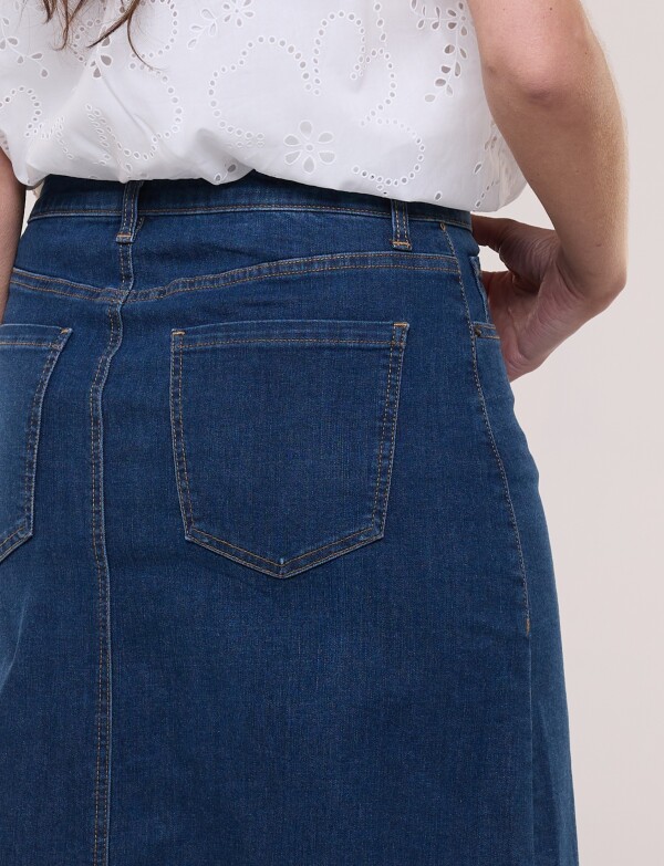 Falda Maxi Denim JEAN OSCURO