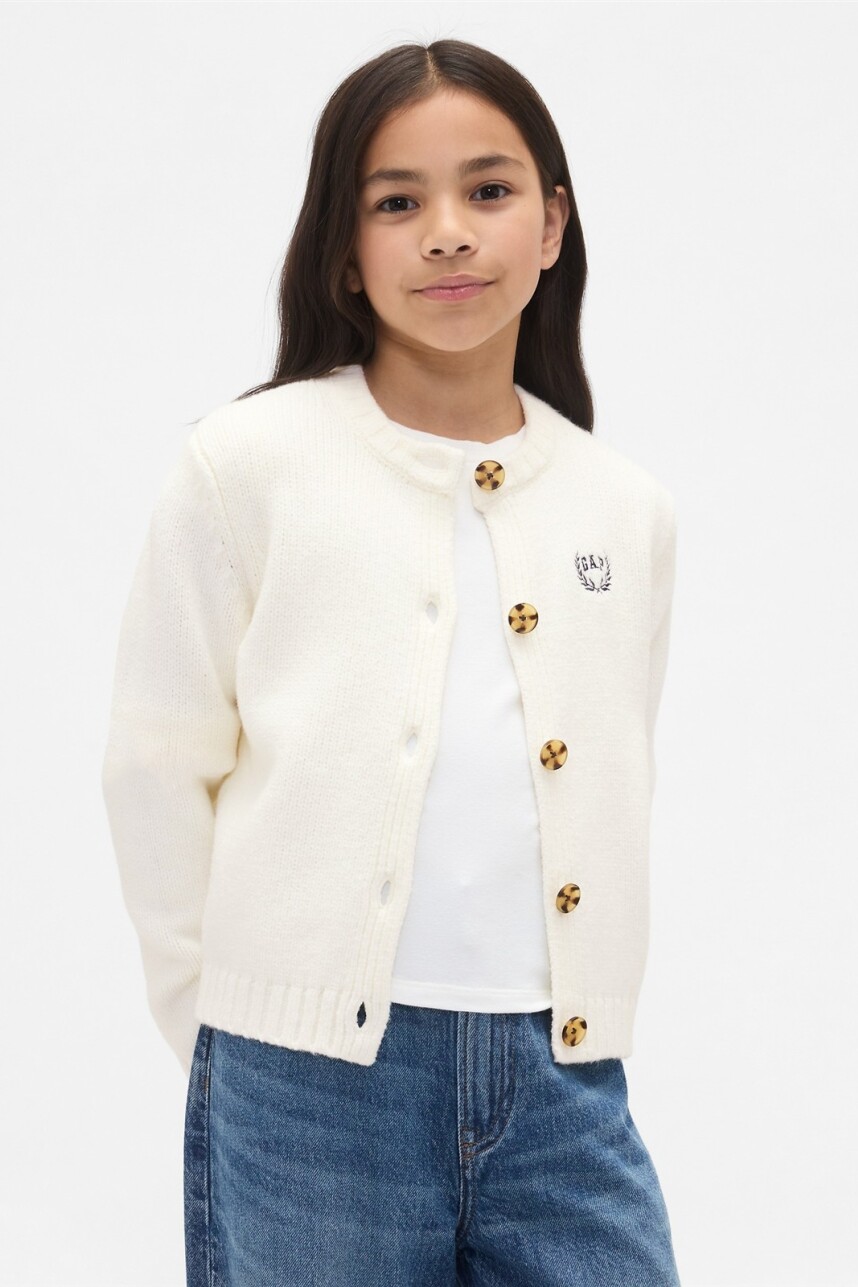 Saco Logo Gap Niña Ivory Frost