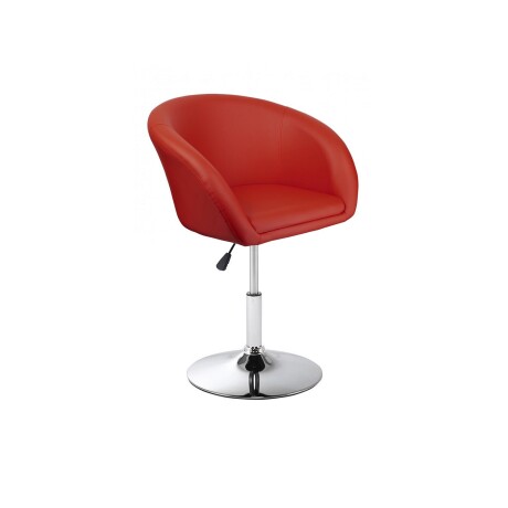 Silla Taburete Butaca con Respaldo en Cuero Lumax Modelo Stella Rojo