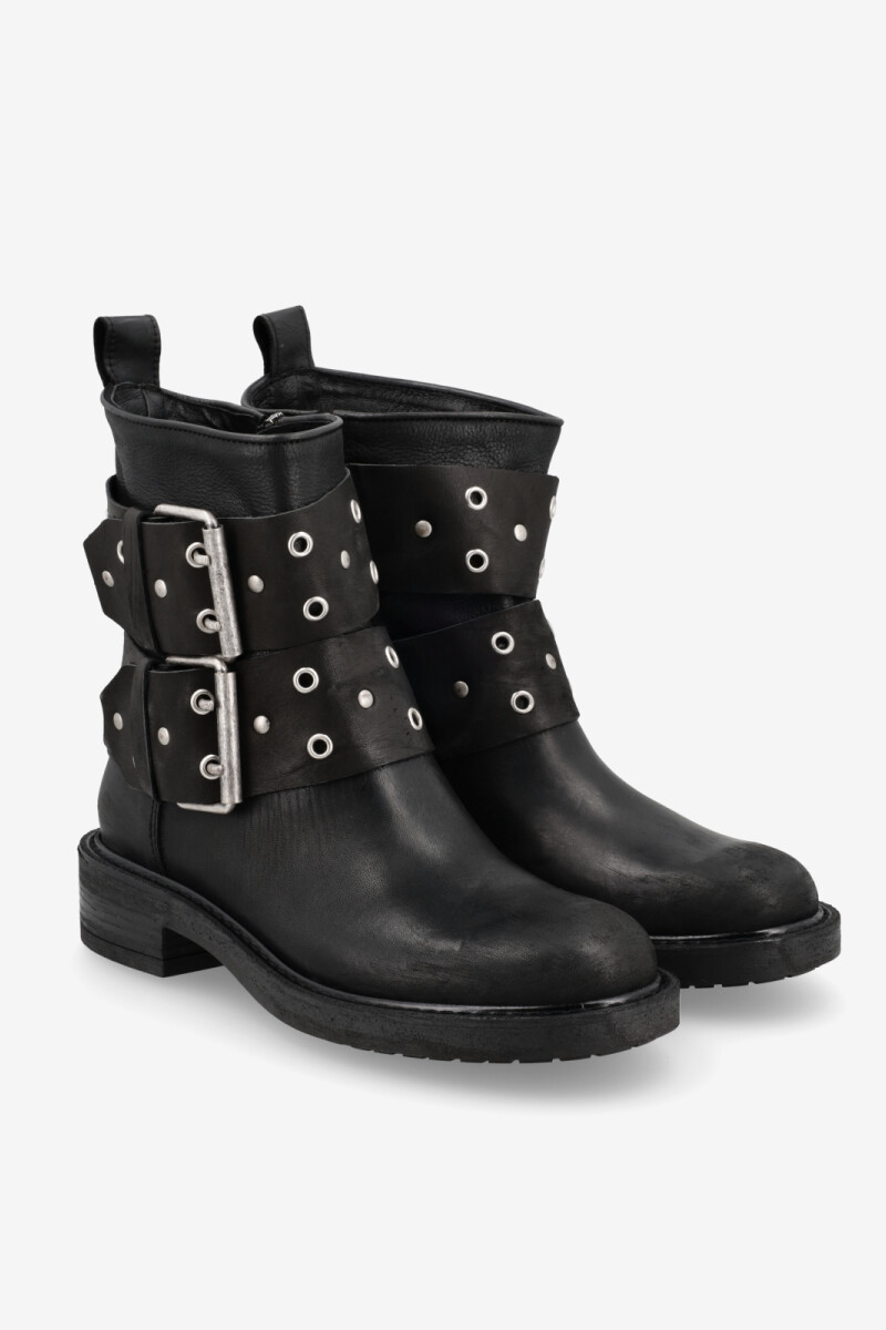 BOTA CORTA CON HEBILLA Negro