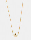 Cadena Corta con Dije Metal Cadena De Acero Con Inicial V - Dorado