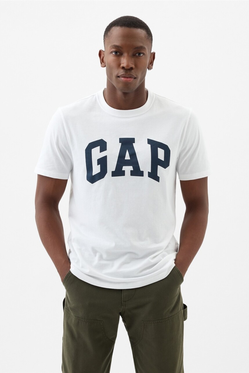 Remera Logo Gap Hombre White V2 Global