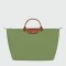 Longchamp -Bolso de viaje Longchamp plegable con cierre y asa corta, Le pliage Verde