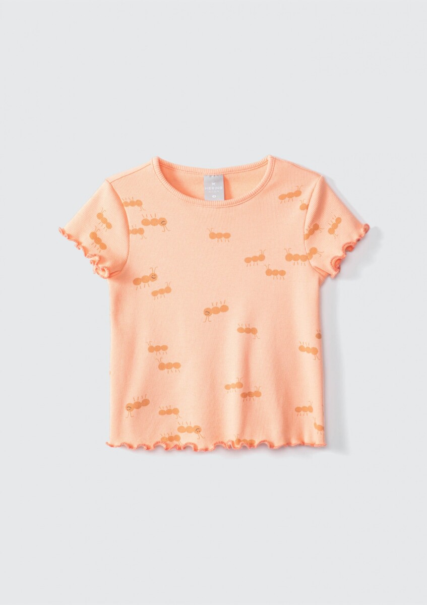 BLUSA INFANTIL ESTAMPADA - NARANJA 