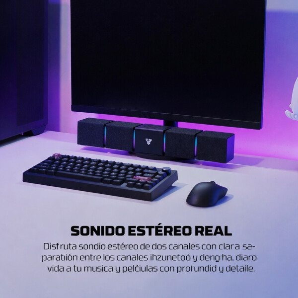 Barra Sonido Gamer Fantech Bs163 Pro Rgb 10w BARRA SONIDO PARLANTE FANTECH BS163 10W