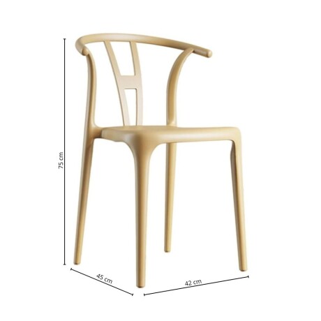 Silla Wishbone de jardin Mostaza